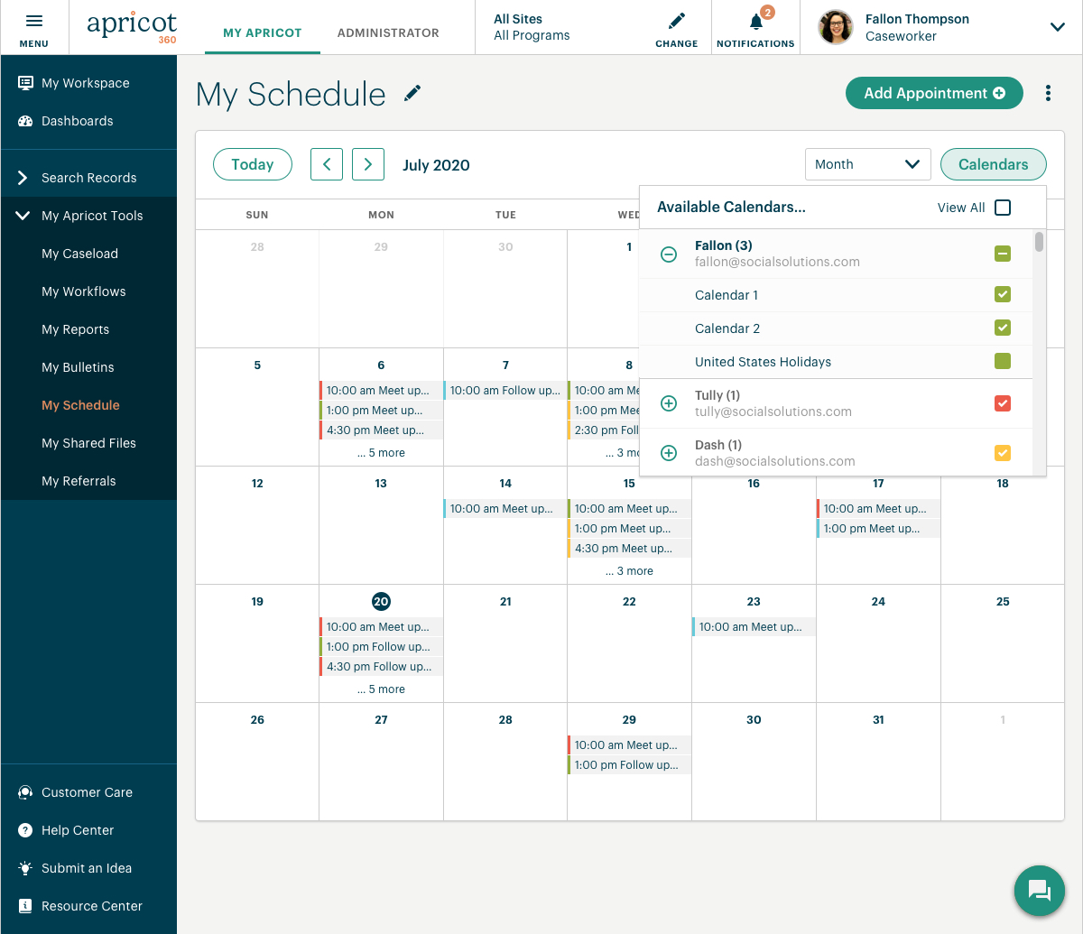My Schedule - Calendar